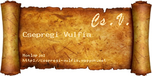 Csepregi Vulfia névjegykártya